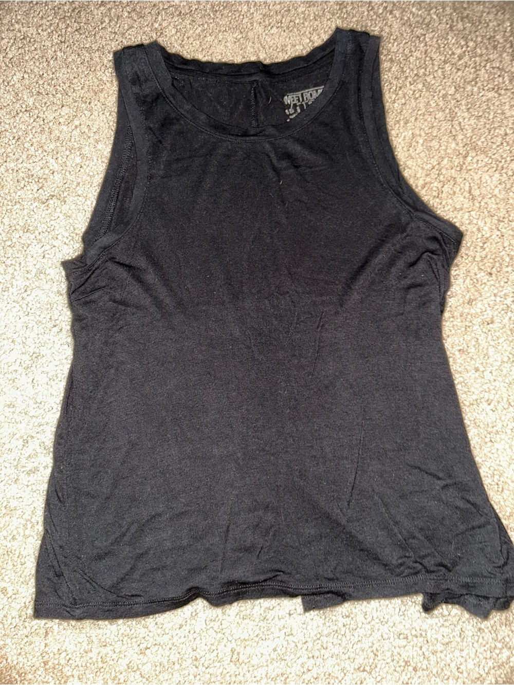 Sweet Romeo Black Women's Ribbed Tank Top